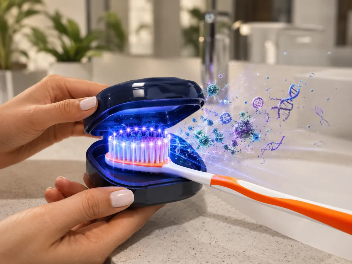 Bril UV-C: the toothbrush after the sterilizing cycle