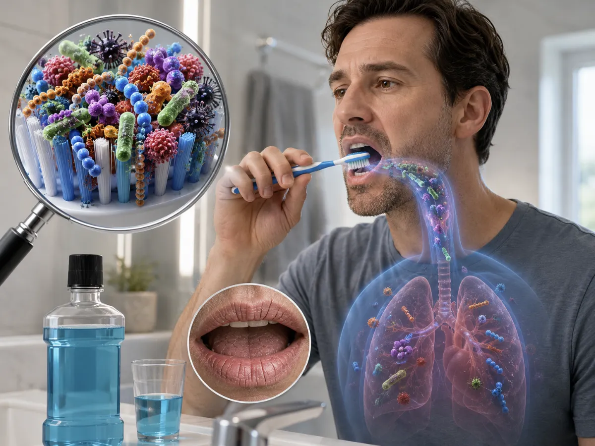 Mouthwash doesn't solve the bacteria problem on the bristles